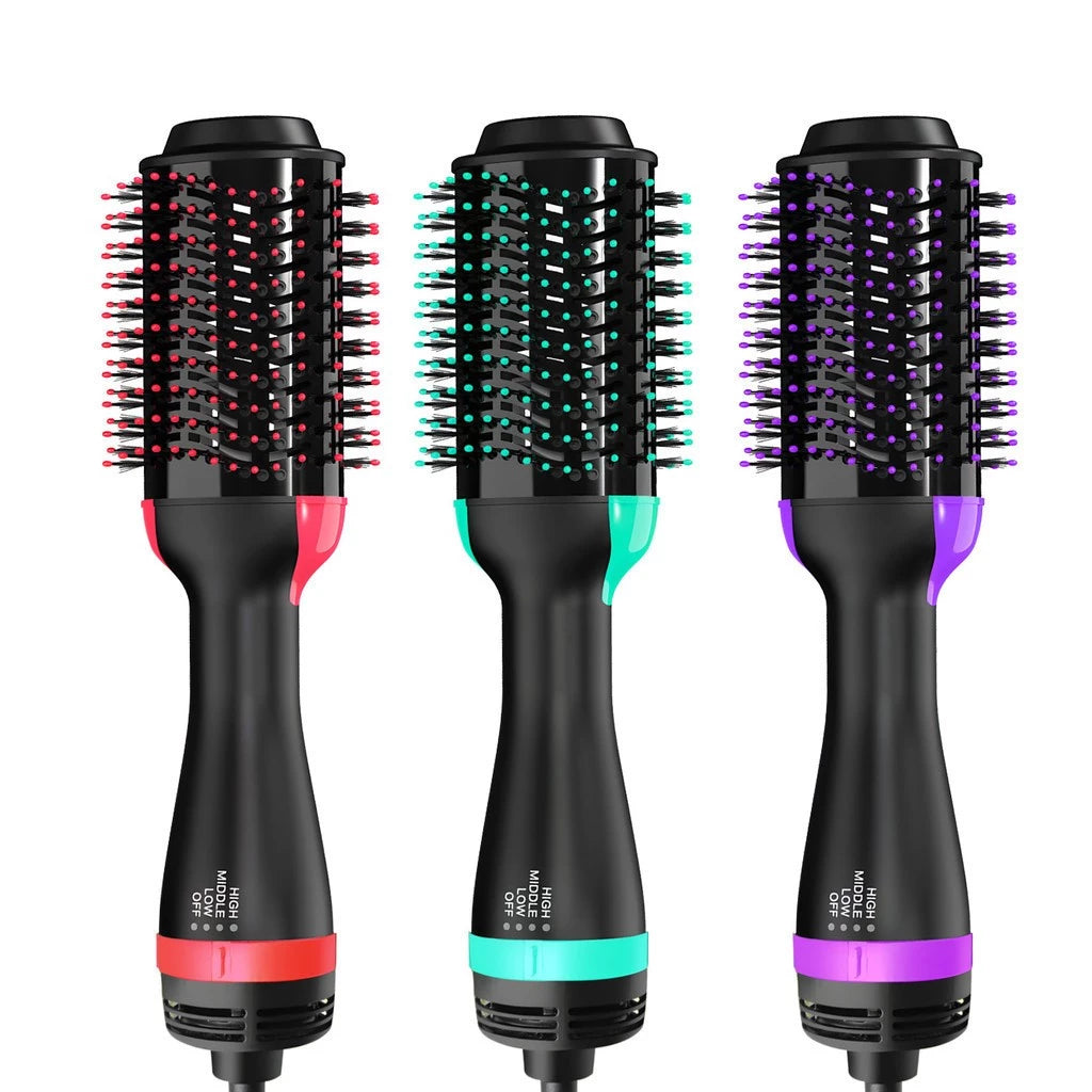 Escova Secadora Alisador Elétrica Quente Cabelo Com 3 Em 1 Hair Styler