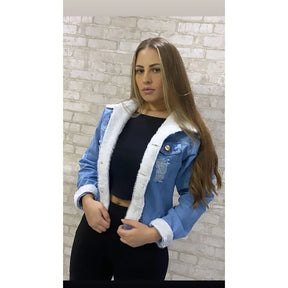 Jaqueta Jeans de Pelinho