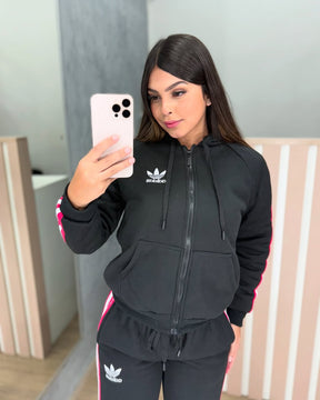 Conjunto Moletom  Adidas Bordado