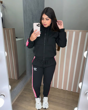 Conjunto Moletom  Adidas Bordado