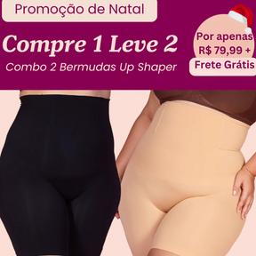 2 Up Shapers - Bermudas Modeladoras que Não Enrola - Compre 1 Leve 2 - Black Friday