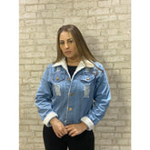 Jaqueta Jeans de Pelinho