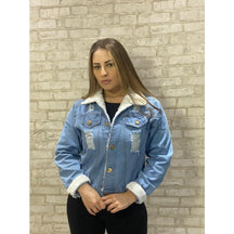Jaqueta Jeans de Pelinho
