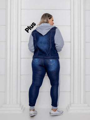 Conjunto Jeans com Moletom Lycra