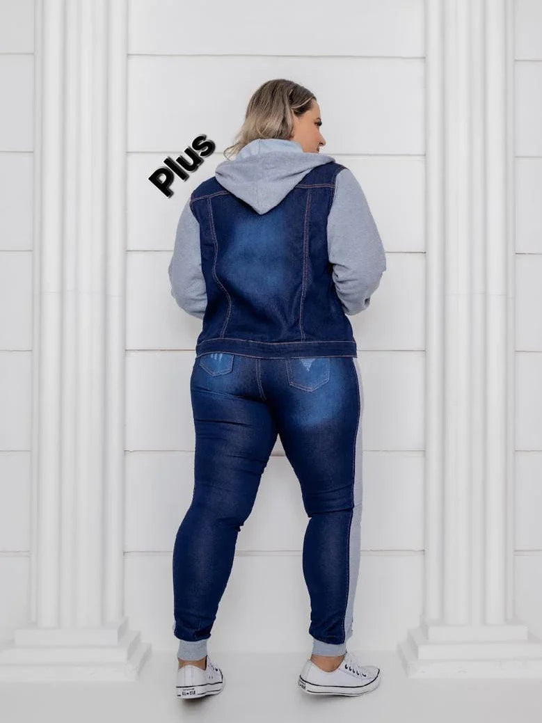 Conjunto Jeans com Moletom Lycra